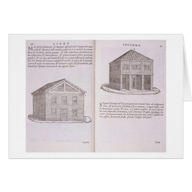 Entwicklung der Wohnung, von "Della Architettura", (Vorderseite (Horizontal))