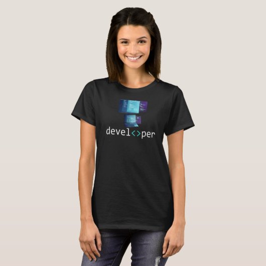 Entwicklung eines vollständigen Stack-Programmiere T-Shirt (Vorne ganz)