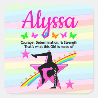 ENTWICKLUNG UND STÄRKUNG DER GYMNASTIK QUADRATISCHER AUFKLEBER