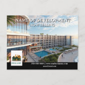 Entwicklung von Immobilien, die für Anwesen bearbe Postkarte (Rückseite)