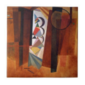 Entwicklung von Kandinsky in der braun-Abstrakten  Fliese (Vorderseite)