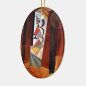 Entwicklung von Kandinsky in der braun-Abstrakten  Keramikornament (Links)