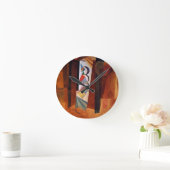 Entwicklung von Kandinsky in der braun-Abstrakten  Runde Wanduhr (Zuhause)