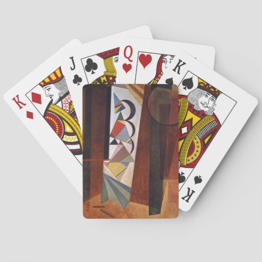 Entwicklung von Kandinsky in der braun-Abstrakten  Spielkarten (Rückseite)