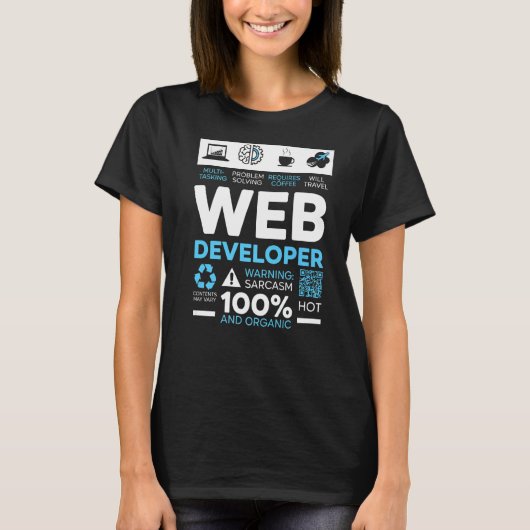 Entwicklung von Web Developer-IT-Typ-Computerwebse T-Shirt (Vorderseite)