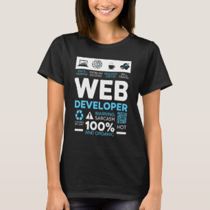 Entwicklung von Web Developer-IT-Typ-Computerwebse T-Shirt