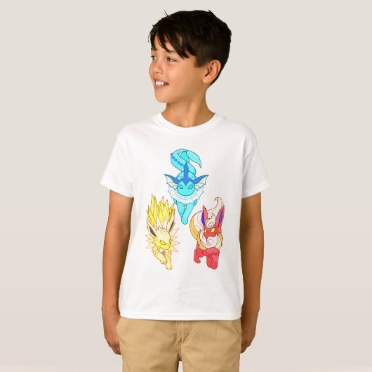 Entwicklungen in Evoli - Stil & Passion Pokémon T-Shirt (Vorne ganz)