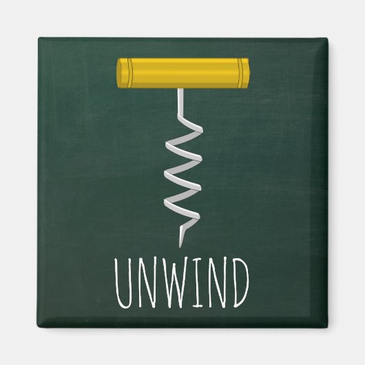 Entwind Corkschraube Spaß Magnet (Vorne)