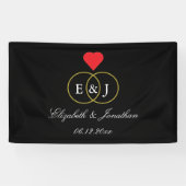 Entwined Rings Wedding Banner (Horizontal)