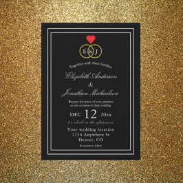 Entwined Rings Wedding Einladung