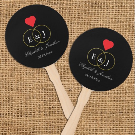 Entwined Rings Wedding Fächer