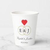 Entwined Rings Wedding Pappbecher (Vorderseite)