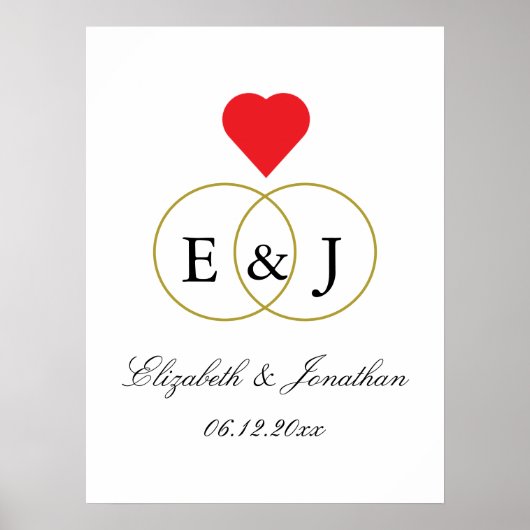 Entwined Rings Wedding Poster (Vorne)