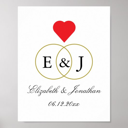Entwined Rings Wedding Poster (Vorne)