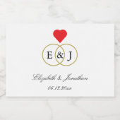 Entwined Rings Wedding Schaumweinetikett (Einzelnes Label)