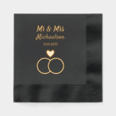 Entwined Rings Wedding Servietten Mit Folie (Vorderseite)