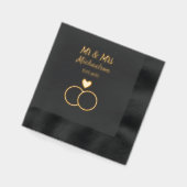 Entwined Rings Wedding Servietten Mit Folie (Links)