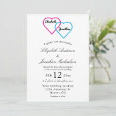 Entwinnte Hearts Wedding Einladung (Stehend Vorderseite)