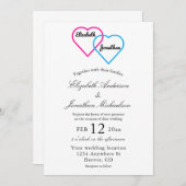 Entwinnte Hearts Wedding Einladung (Vorne/Hinten)