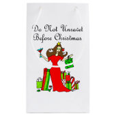 Entwirren Sie nicht sich vor Weihnachten - Kleine Geschenktüte (Rückseite)