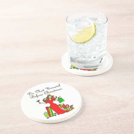 Entwirren Sie nicht sich vor Weihnachten - Sandstein Untersetzer (Seite)