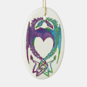 Entwirrt in der ovalen Keramikverzierung der Keramikornament (Rechts)