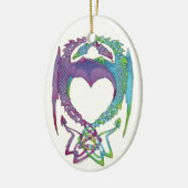 Entwirrt in der ovalen Keramikverzierung der Keramikornament (Links)