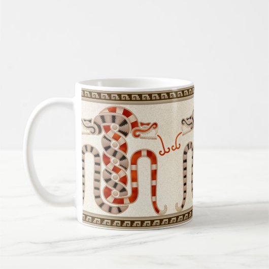 Entwirrte Mayaschlangen Kaffeetasse (Links)