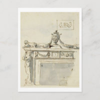 Entworfen für einen Kamin (Stift & Tinte) und wurd