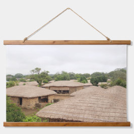 Entworfen mit einem Foto von Südkorea, Horizont Wandteppich Mit Holzrahmen