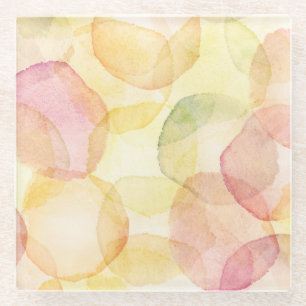 Entworfener abstrakter Hintergrund mit Watercolor Glasuntersetzer