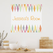 Entworfener Aquarellhintergrund Poster (Küche)