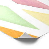 Entworfener Aquarellhintergrund Poster (Ecke)