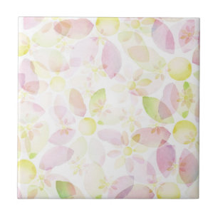Entworfener Watercolor-Blumenhintergrund, Fliese