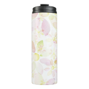 Entworfener Watercolor-Blumenhintergrund, Thermosbecher