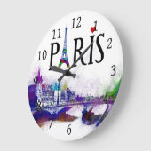 Entwurf 177 Paris Frankreich Große Wanduhr (Winkel)