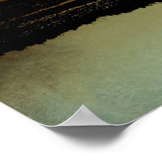 Entwurf 178 Baumstruktur Silhouette Poster (Ecke)