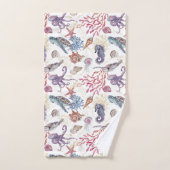 Entwurf 1 der Unterwasserfarben-Zusammenstellung Badhandtuch Set (Handtuch)