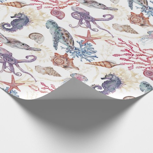 Entwurf 1 der Unterwasserfarben-Zusammenstellung Geschenkpapier (Ecke)