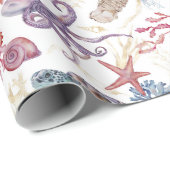 Entwurf 1 der Unterwasserfarben-Zusammenstellung Geschenkpapier (Rolleneckpunkt)