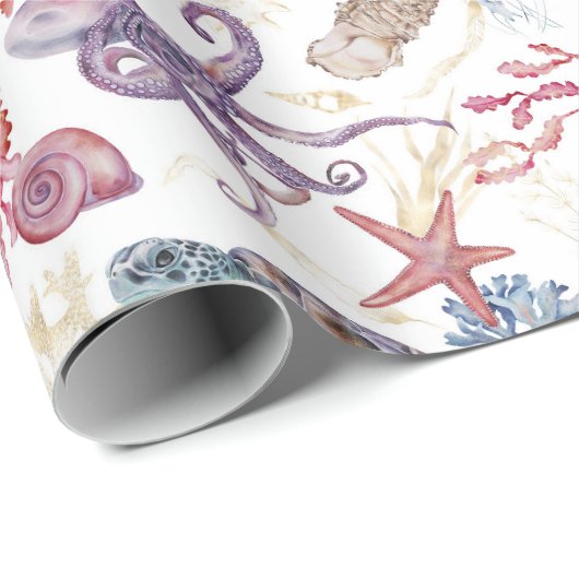 Entwurf 1 der Unterwasserfarben-Zusammenstellung Geschenkpapier (Rolleneckpunkt)