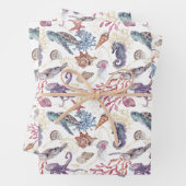 Entwurf 1 der Unterwasserfarben-Zusammenstellung Geschenkpapier Set (Beispiel)