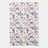 Entwurf 1 der Unterwasserfarben-Zusammenstellung Geschirrtuch (Vertikal)