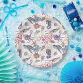 Entwurf 1 der Unterwasserfarben-Zusammenstellung Pappteller (Party)