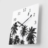 Entwurf 27 Schwarz-weiß Quadratische Wanduhr (Winkel)