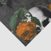 Entwurf 2 der Serie Orange Bloral Skull Seidenpapier (Ausschnitt)