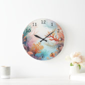 Entwurf 315 der Meeresbodenkorallen Große Wanduhr (Zuhause)