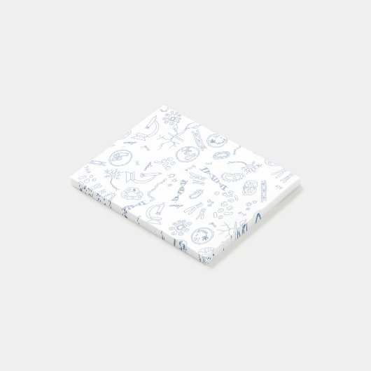 Entwurf biologischer wissenschaftlicher Diagramme Post-it Klebezettel (angewinkelt)