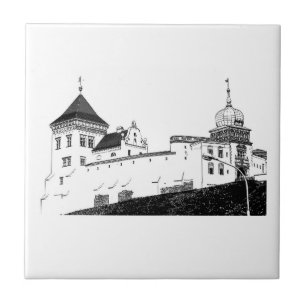 Entwurf der alten Burg Fliese