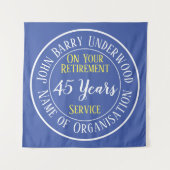 Entwurf der Altersvorsorge mit Jahren bedient Wandteppich (Vorderseite)